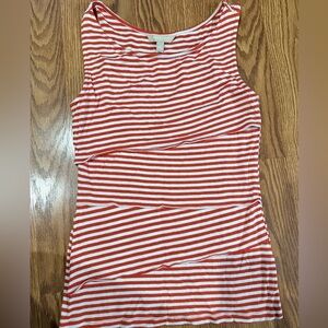 Banana Republic Red and White Striped Tank Top